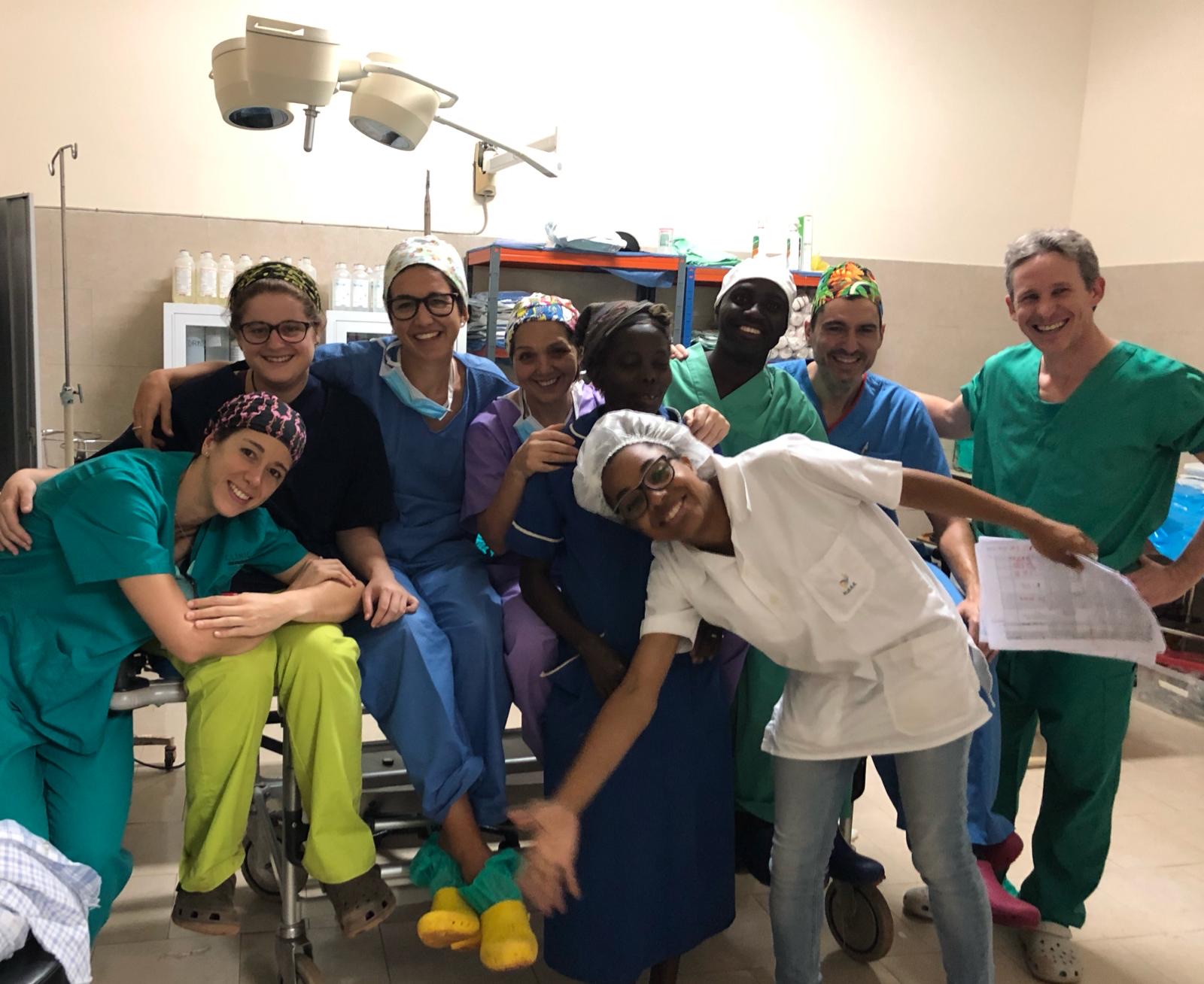 Photo 17. The foreign medical team in the operating room of the orphanage's affiliated hospital.