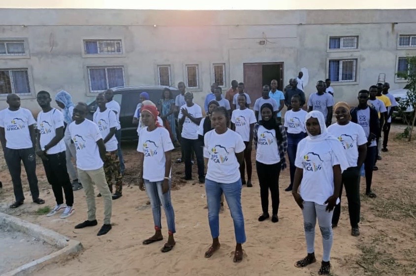 Volunteers from Mamadou's NGO CorpsAfrica trained at the base of Africa Cries Out.