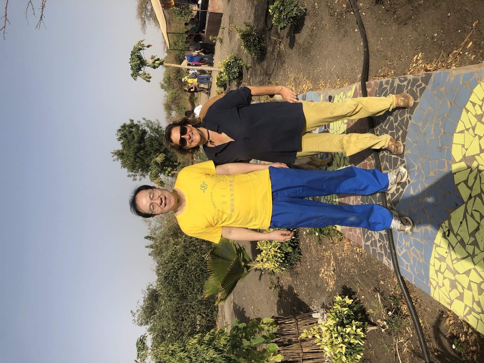 Nicole Dewing and Dr. Jun Xu at Nicole's farm.